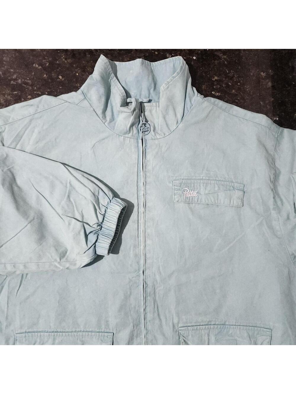 Patta Acid Wash Track Jacket Blue Radiance SS 2024 Mens Large Hyper Designer